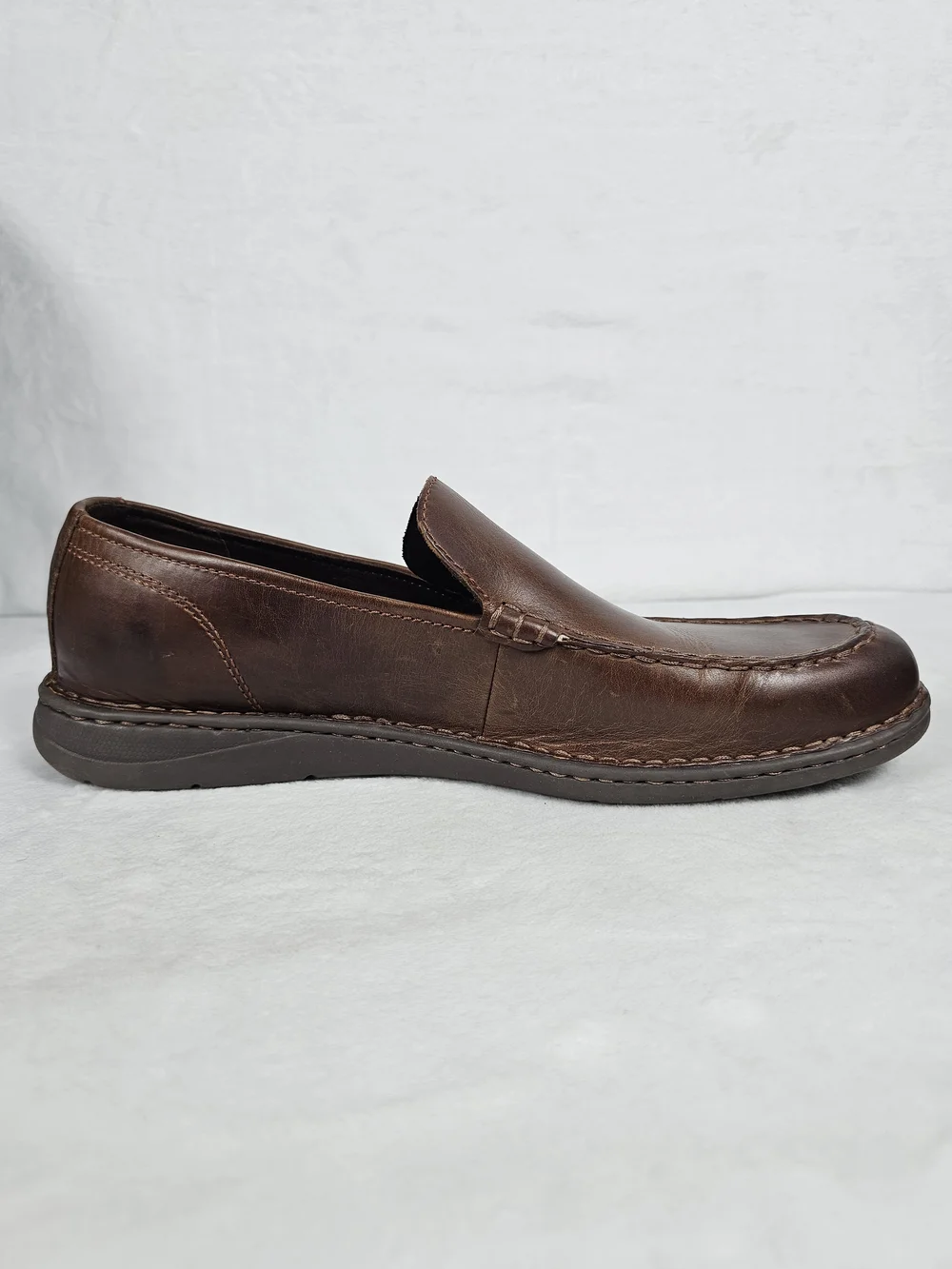 Born Thaton Shoes Mens Size 13 M Brown Driving Loafers Leather Slip-On Moccasin